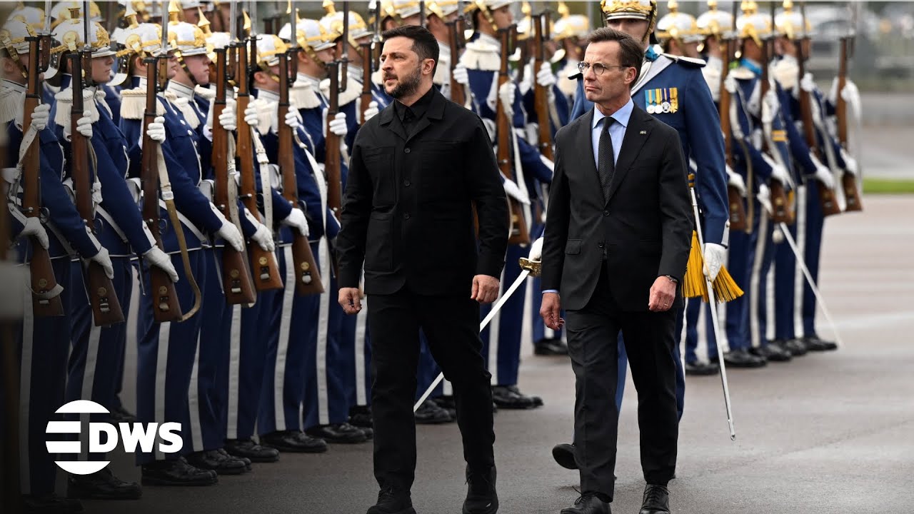 FULL MEETING: Ukraine&rsquo;s Zelenskiy Meets Sweden&rsquo;s PM Kristersson in Link&ouml;ping | DWS News | AC1Z