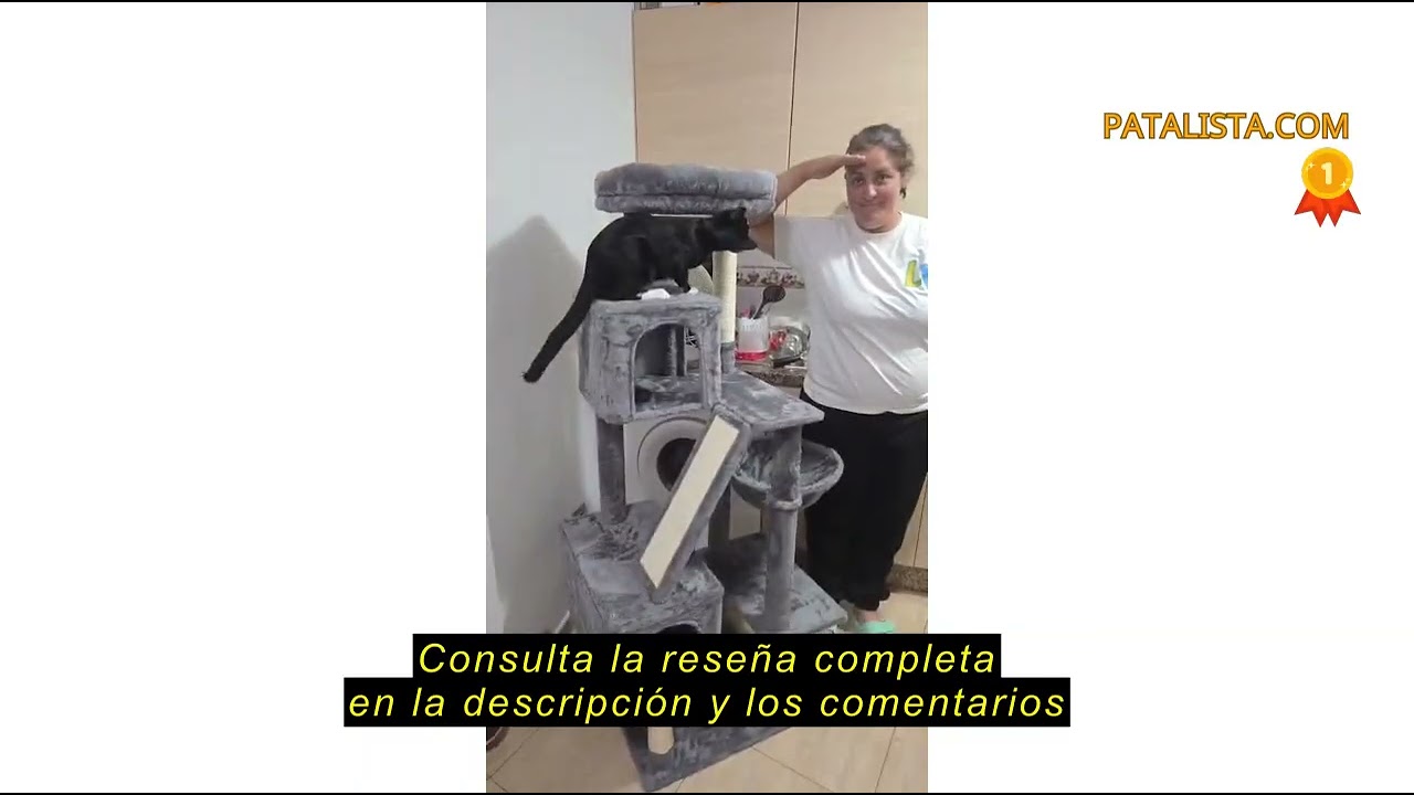 Reseña del Amazon Basics Torre multinivel para gatos con postes rascadores para uso en interiores, c
