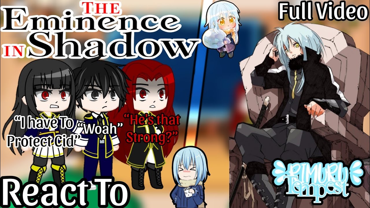 彡 The Eminence in Shadow React to Rimuru Tempest As The Demon Lord 彡 | Full Video | +Bonus | My Au