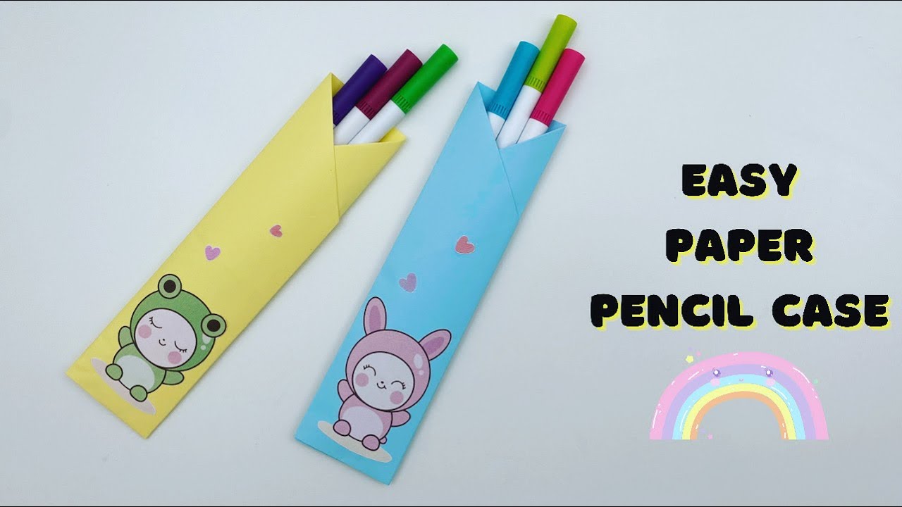 HOW TO MAKE EASY PAPER PENCIL CASE | DIY PAPER PENCIL BOX / PAPER CRAFT / PENCIL BOX OUT OF PAPER