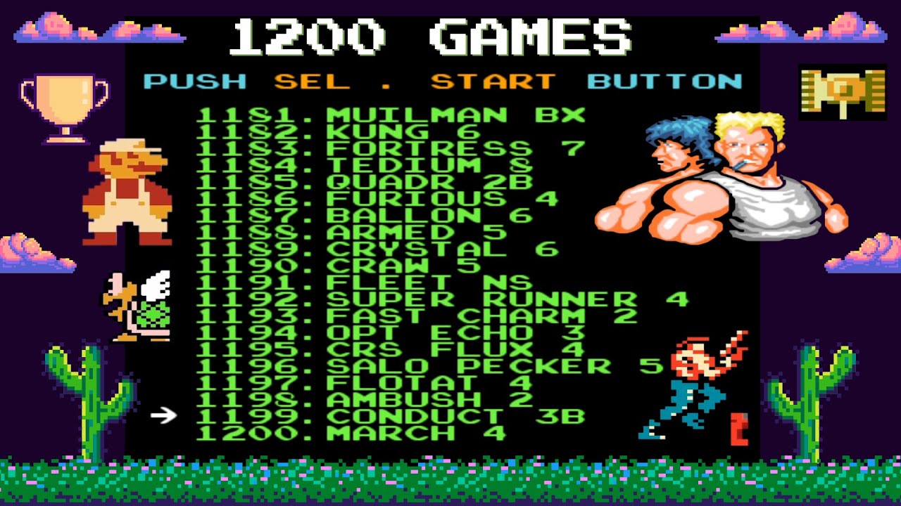 NES 1200-in-1 Game Cartridge : Exploring All 1200 Games
