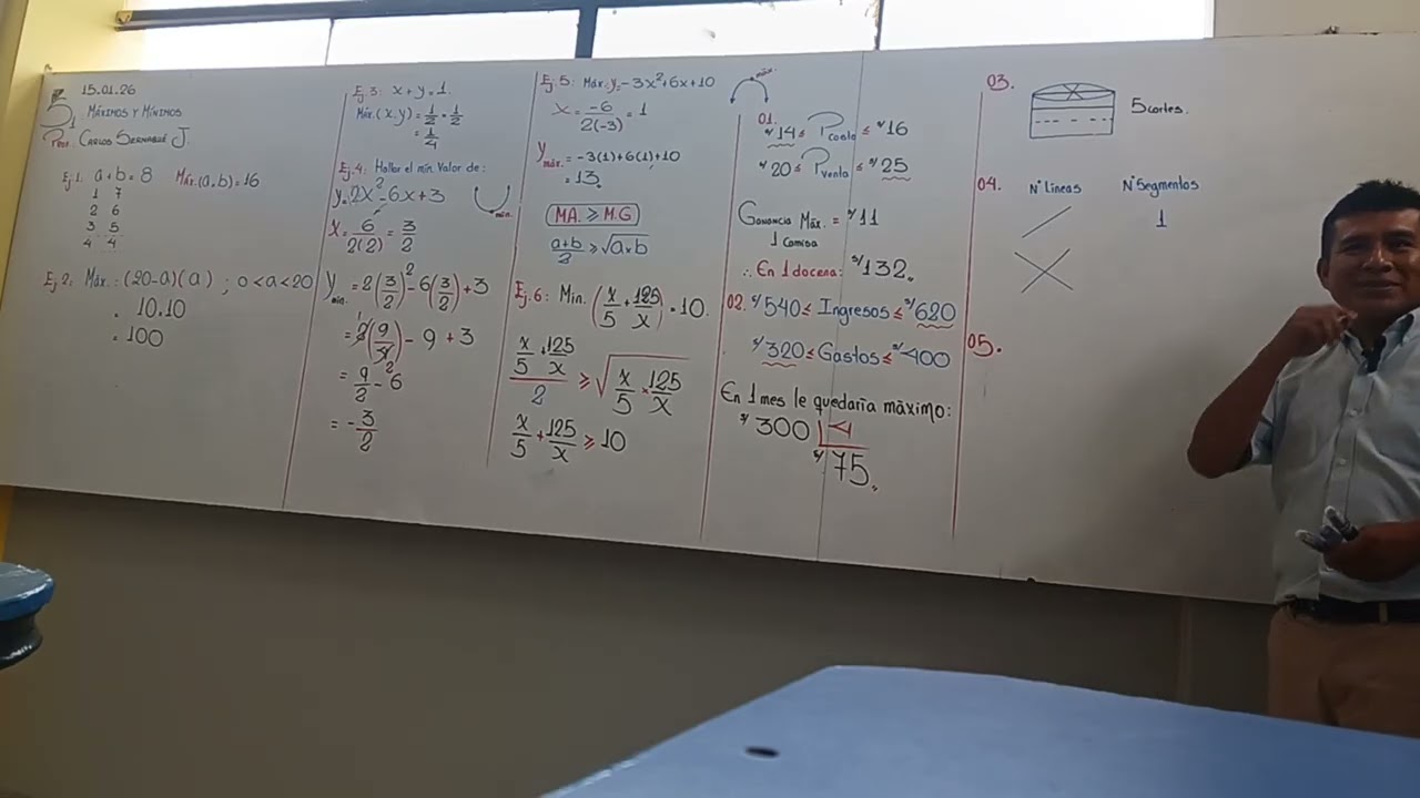 MÁXIMOS Y MÍNIMOS 5TO PRE