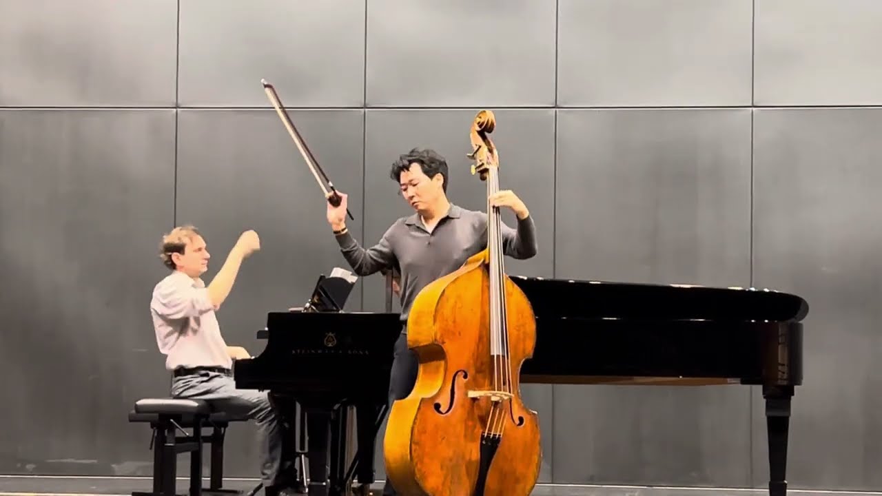 #schumann #doublebass Marcello Hong and Andrej Jussow - Robert Schumann: Adagio & Allegro