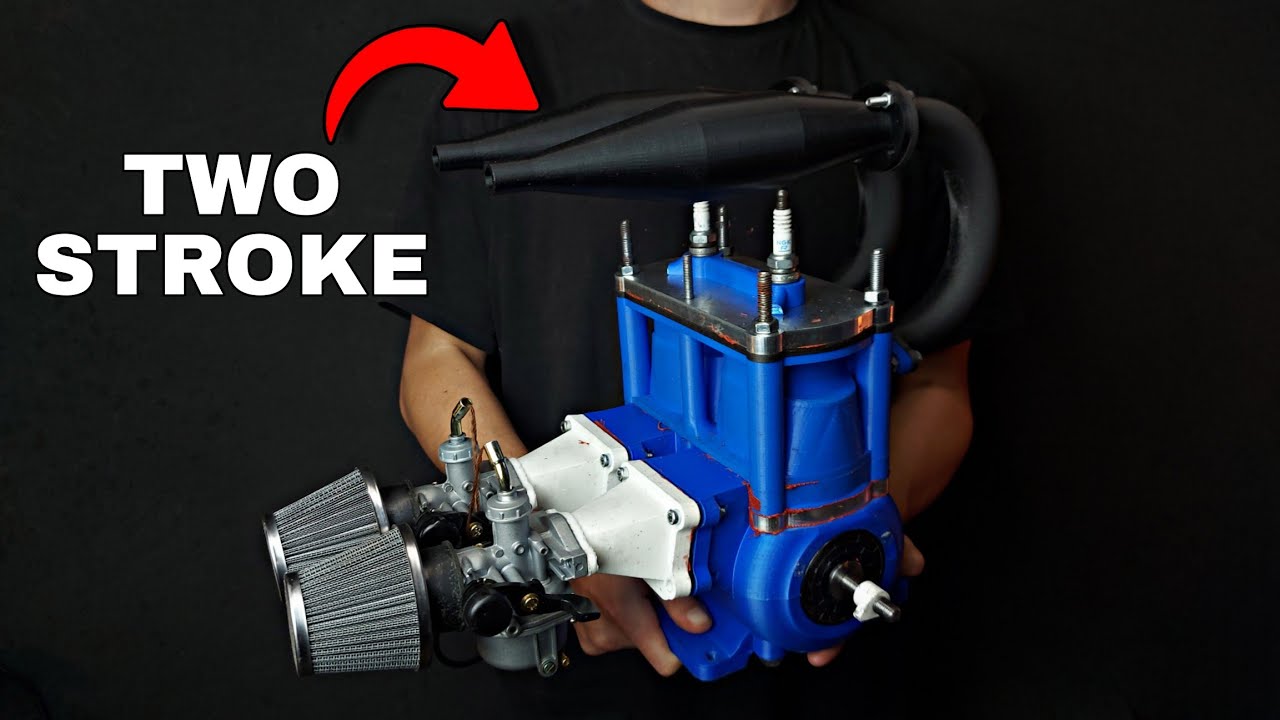 I 3D Printed a Two Cylinder Two-stroke Engine