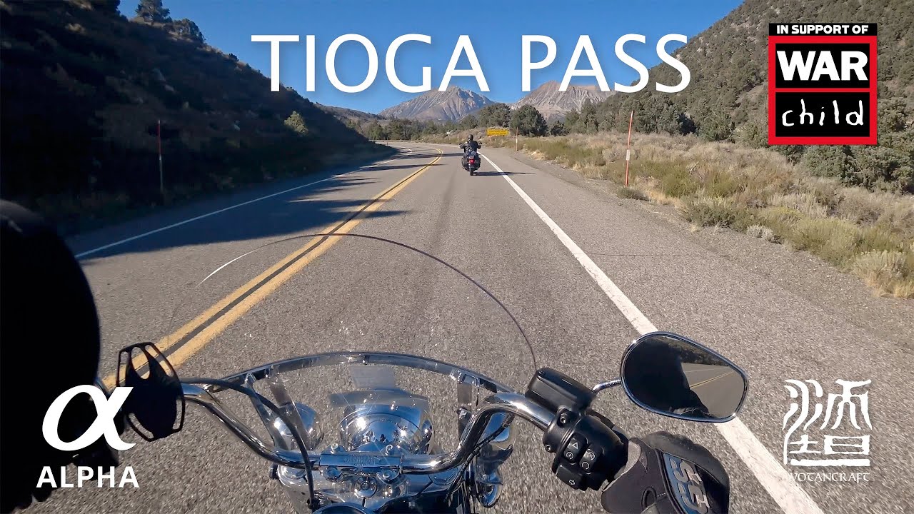 Ride over the Sierra Nevada Mountains (Tioga Pass) on a Harley