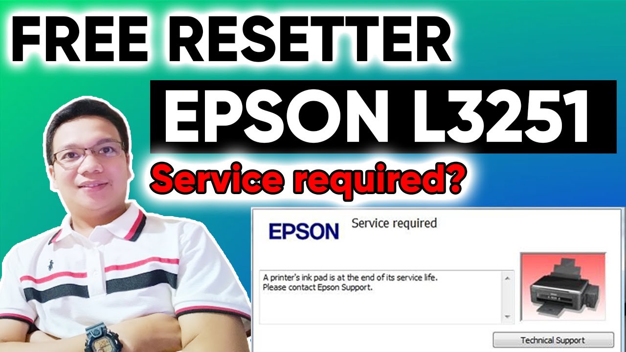 Service required Epson L3251 || FREE RESETTER