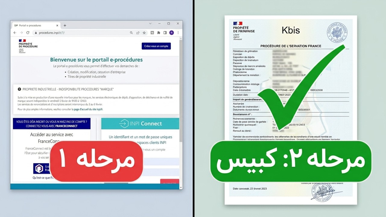 Kbis en quelque minutes | درخواست کبیس در چند دقیقه