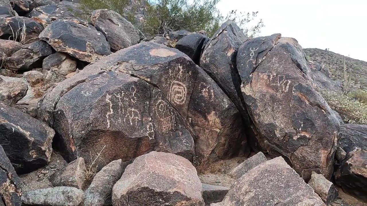 Secret Petroglyph Hill - Southern Arizona near Barry Goldwater Bombing Range