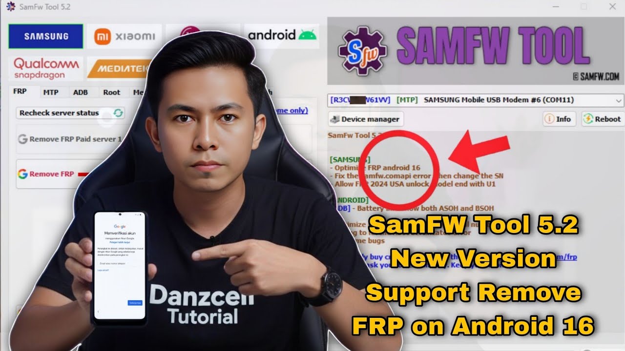 SamFw Tool 5.2 New Version Update Supporting Samsung Android 16 | Free Tool to Remove FRP