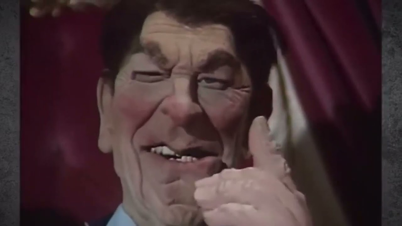 Ronald Reagan on Classic Spitting Image - The President's Brain Is Missing !