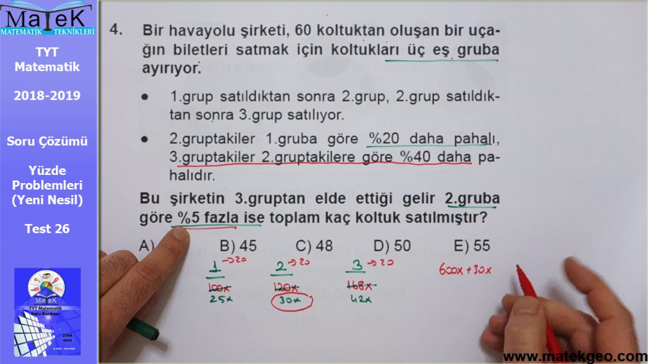 Yüzde ve Kâr-Zarar Problemleri Soru Çözümü | Test 26 | Yeni Nesil Sorular (PDF var)
