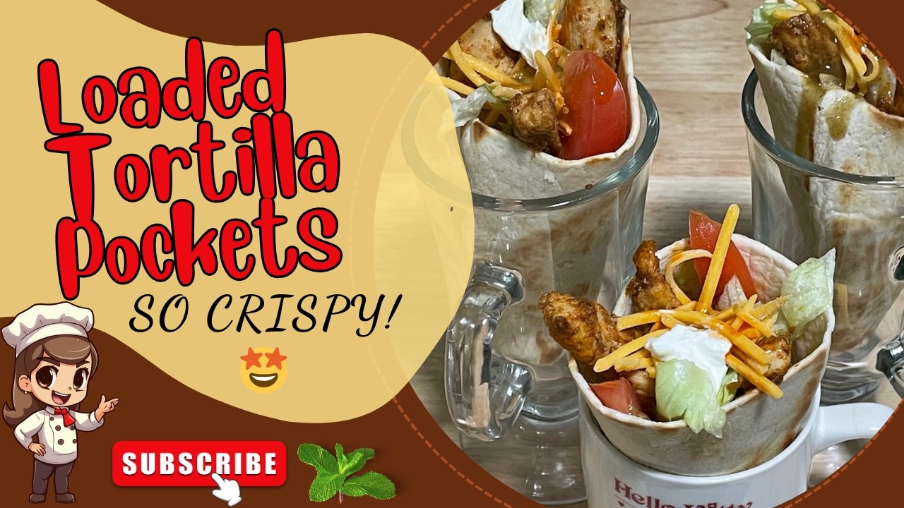 Stuffed Chicken Tortilla Pockets | Easy Kids Mexican Recipe| Easy Loaded Mexican Chicken Wraps