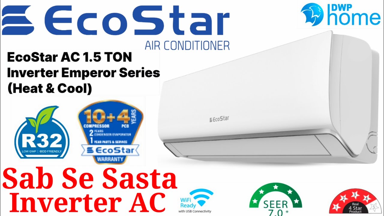 Ecostar 1.5 TON DC Inverter Air Conditioner | Emperor Series | Good Air Conditioner In Good Price
