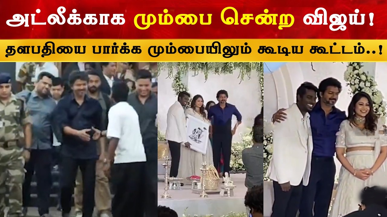 அட்லீக்காக மும்பை சென்ற விஜய் | Thalapathy Vijay Went to Mumbai to Attend Director Atlee Function