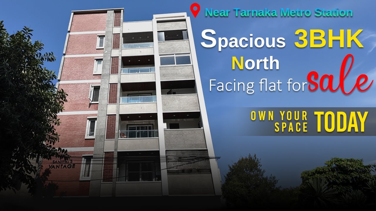 North Facing Luxury 3BHK Flat @ Tarnaka Metro | 1 Flat Per Floor | #hyderabadrealestate 