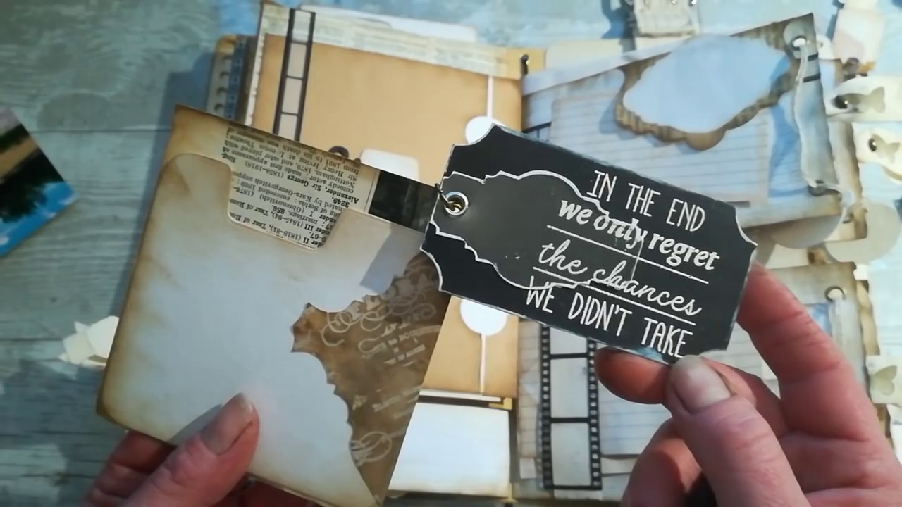 Grunge old book pages and envelopes journal
