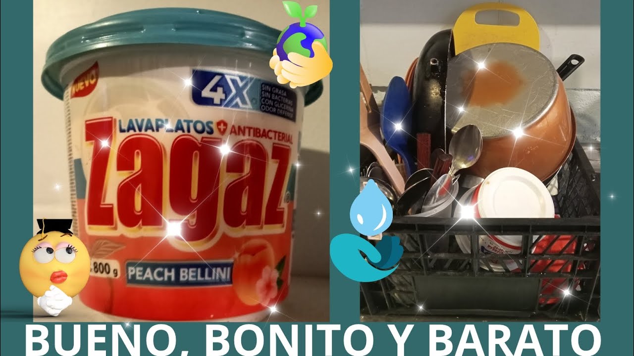 JABON PARA TRASTES BUENO BONITO Y BARATO ☺️ ZAGAZ 👍
