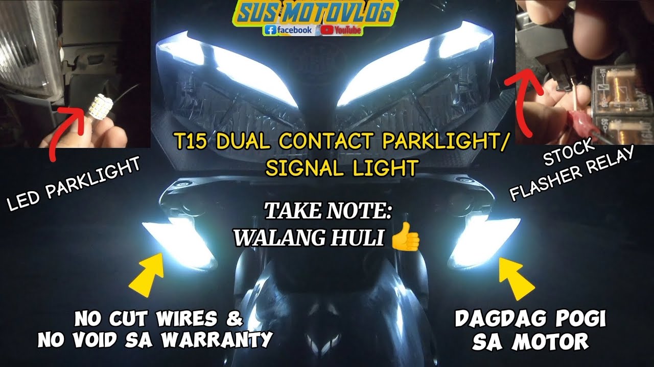 PARK LIGHT & SIGNAL LIGHT | How to install Dual Contact LED | No cut wires | Dagdag Pogi sa Aerox