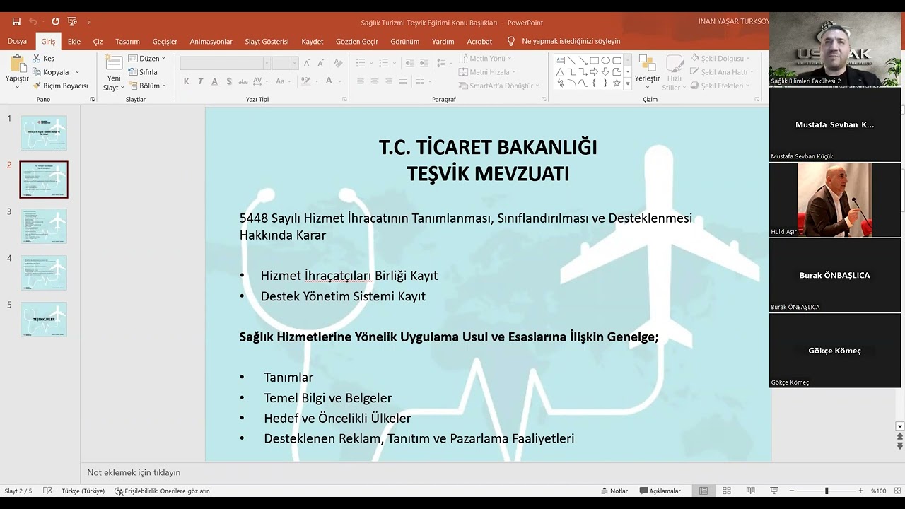 Sağlık Turizmi Teşvikleri (5448 Sayılı Karar) Eğitimi