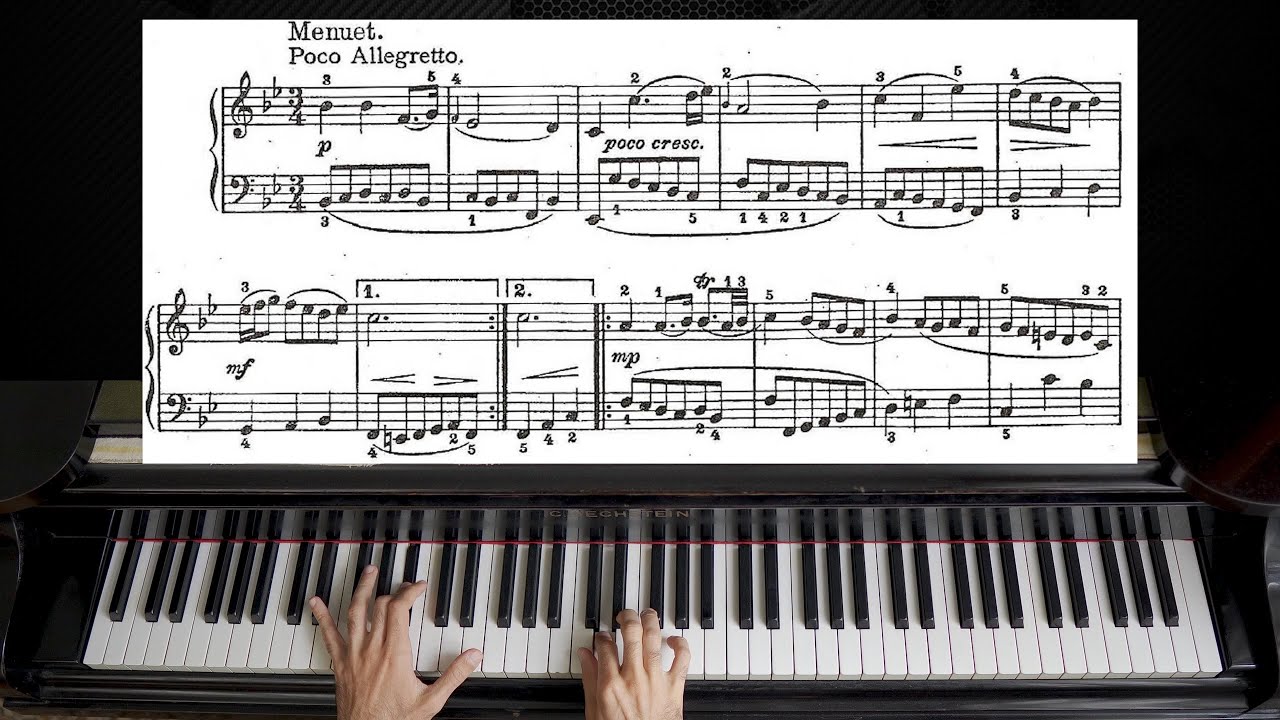 Bach - Minuet in B-flat major, BWV Anh 118 | Piano Tutorial