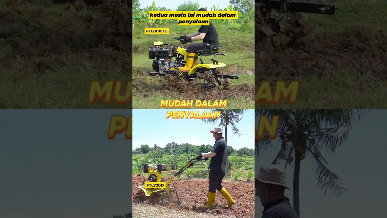 Ini dia perbedaan Traktor 4 Roda Mini FTI2010DE vs Cultivator Double Gardan FTL720D #shorts