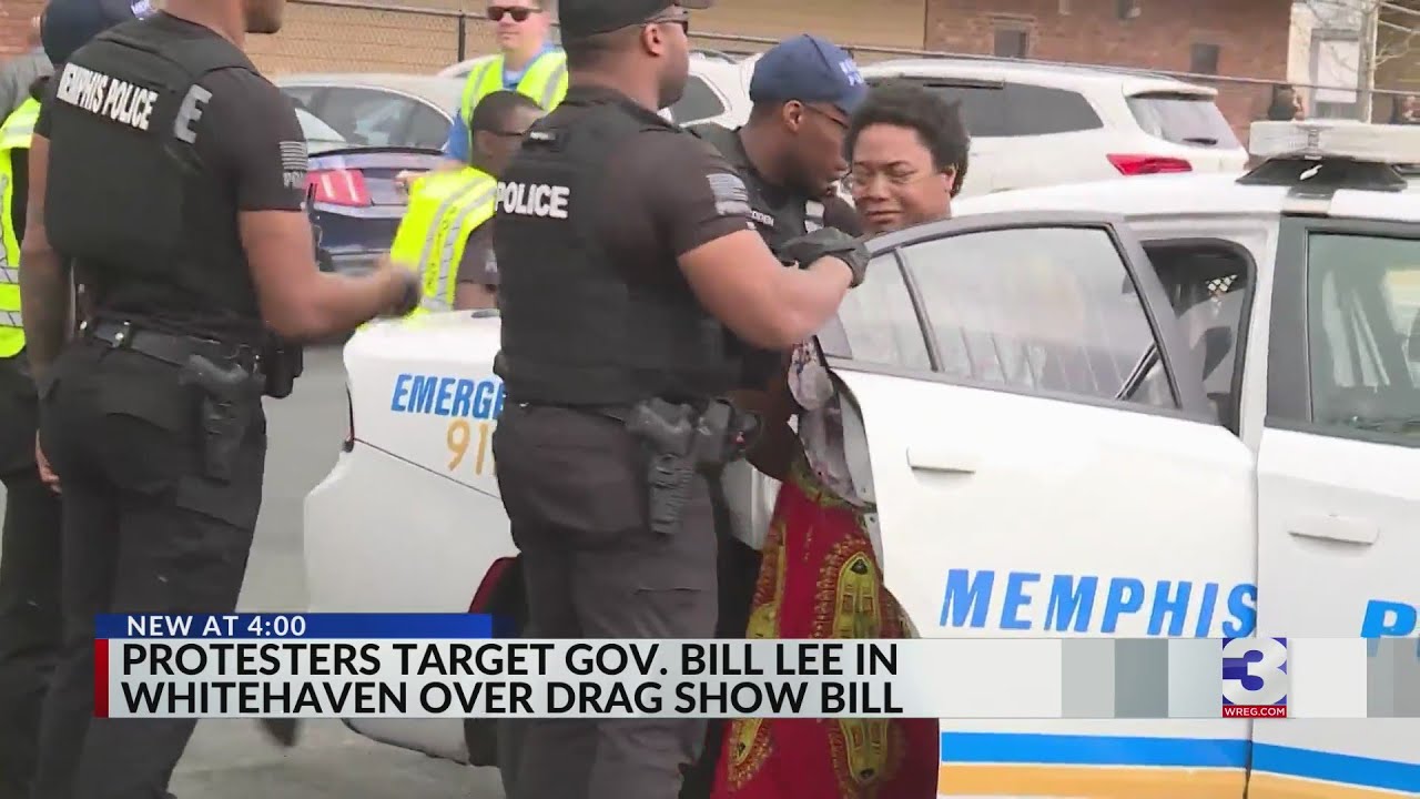 Protestors in Memphis target Gov. Bill Lee over drag show bill