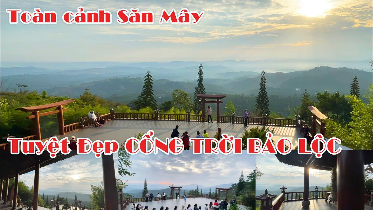 TUYỆT ĐẸP Khi Đi SĂN MÂY ở CỔNG TRỜI BẢO LỘC và Ngôi Chùa LINH QUY PHÁP ẤN | TOÀN CẢNH CỔNG TRỜI.