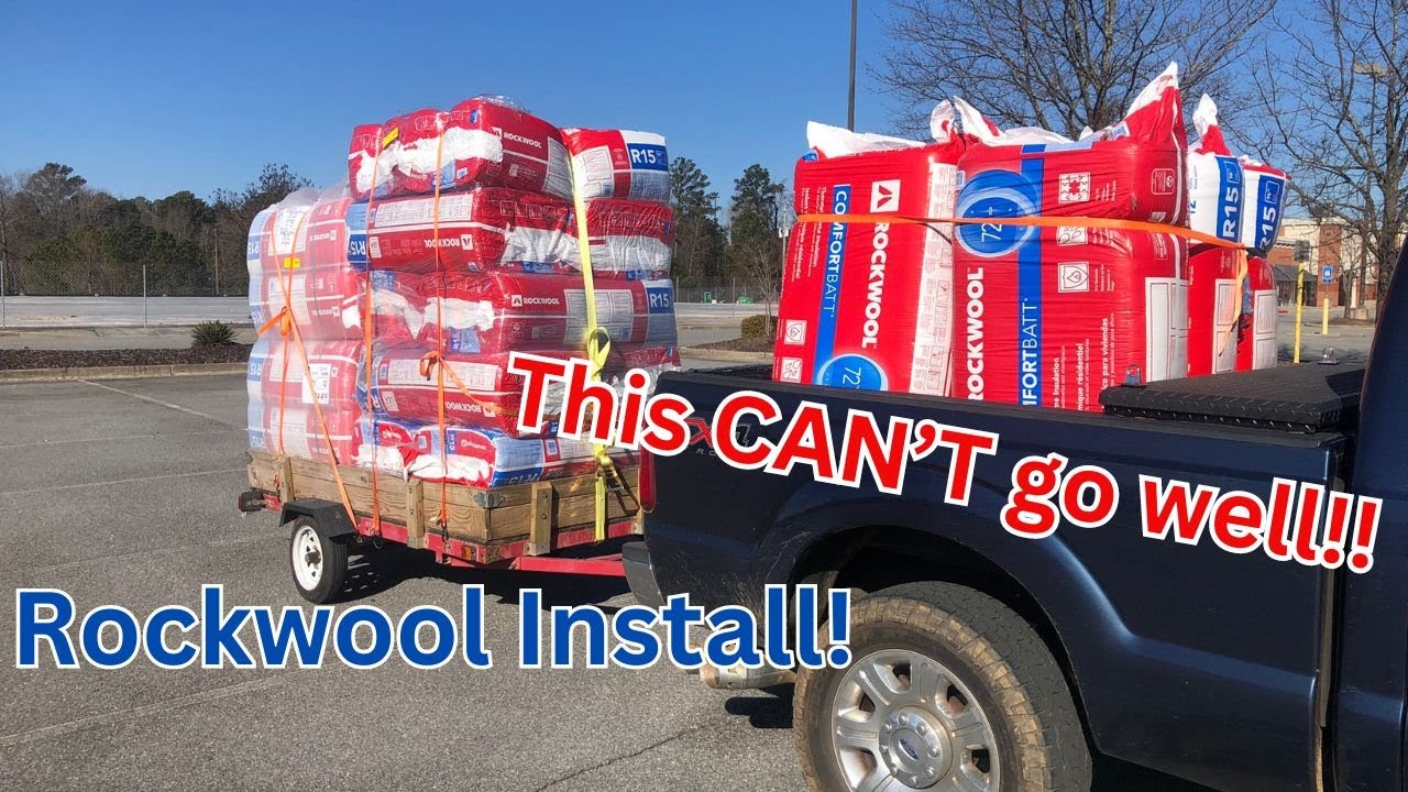 #72 DIY Installing Rockwool insulation. #diy #insulation #rockwool