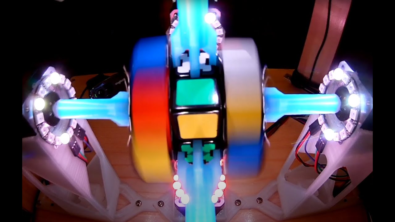 ARCAS  v1.0 MDT - 3D printed Arduino robot - Rubik's cube solved in 1.1 seconds