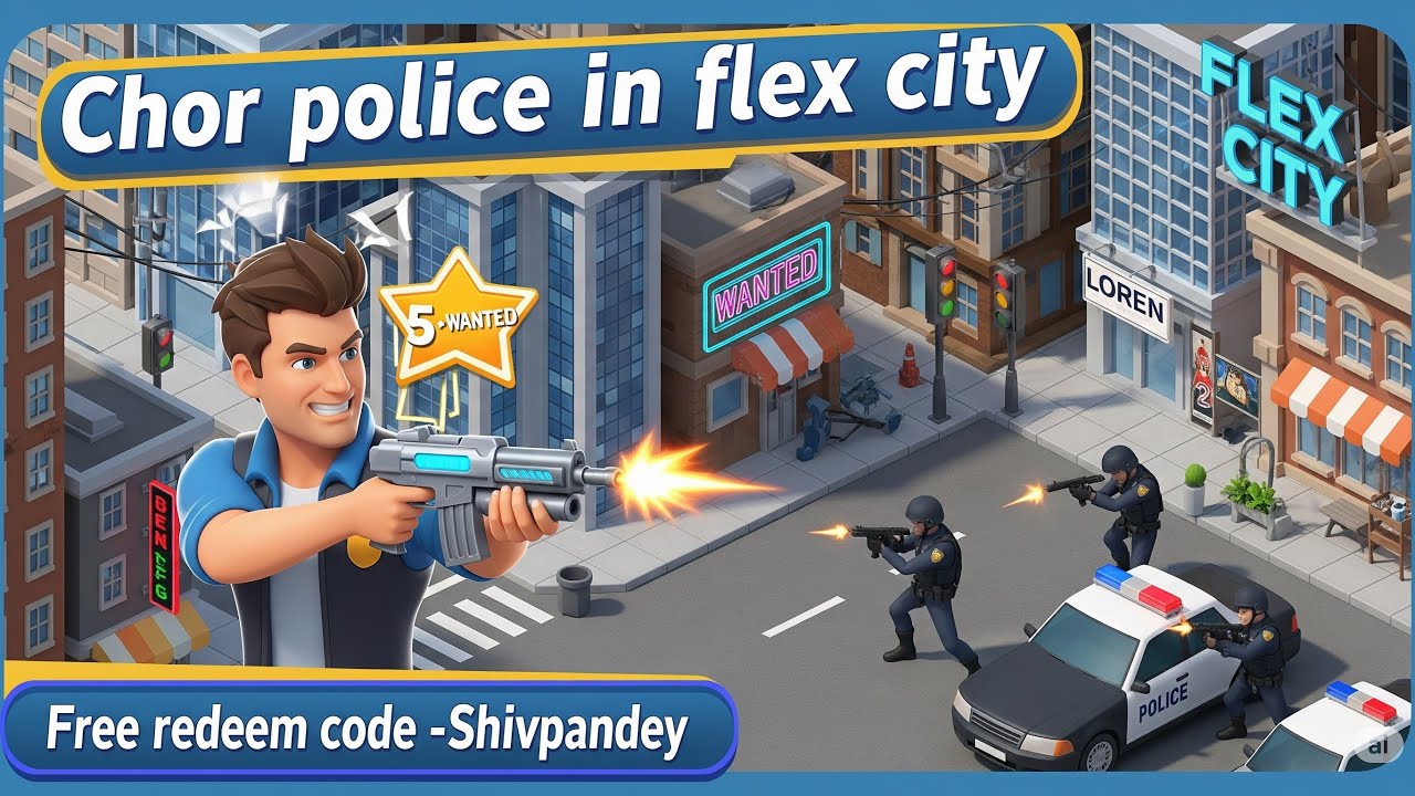 Flex City RP: 5-Star Wanted Level Challenge!🚨| Chor-Police Madness + Free Redeem Code - SHIVPANDEY