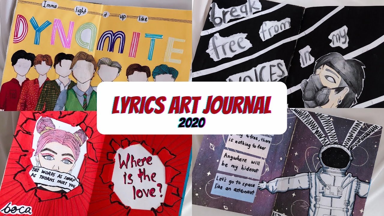 Art Journal Flip Through | My first lyrics art journal *no talking
