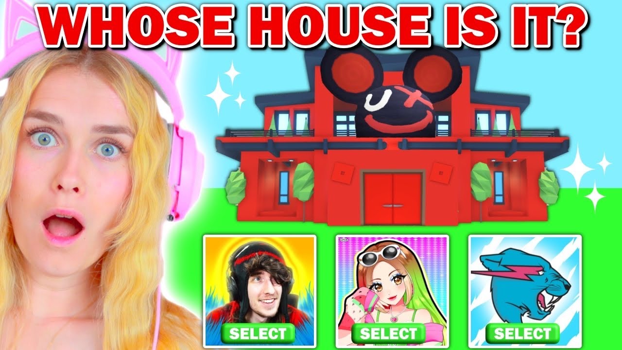 Guessing YOUTUBERS HOUSES In Adopt Me! (Roblox)