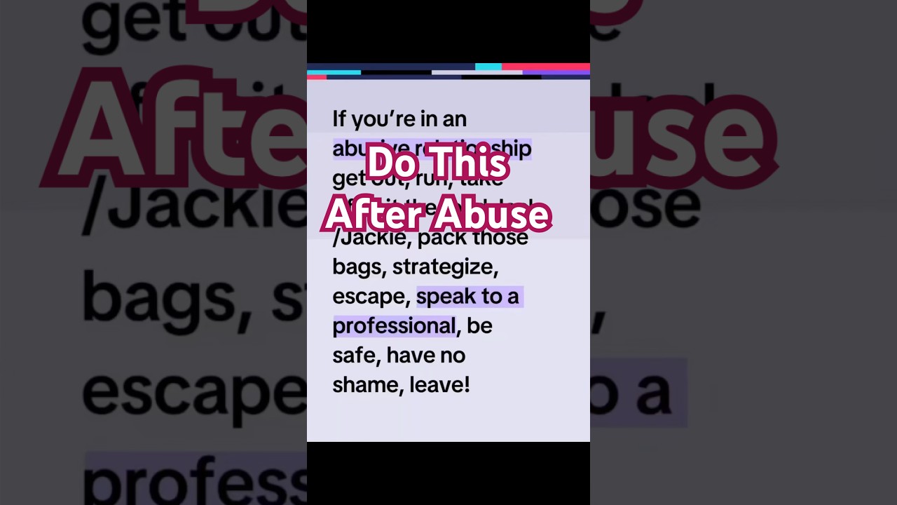 Do This After Abuse 