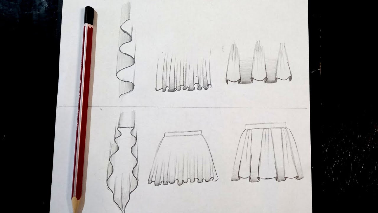 تعلم طريقة رسم طيات القماش بالخطوات سهل drawing cloth folds