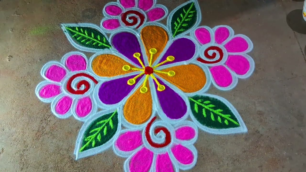 Mahashivratri special rangolikolam 3*1Maasi madham  flowerskolangal pandagamuggulu#kanishcreatives