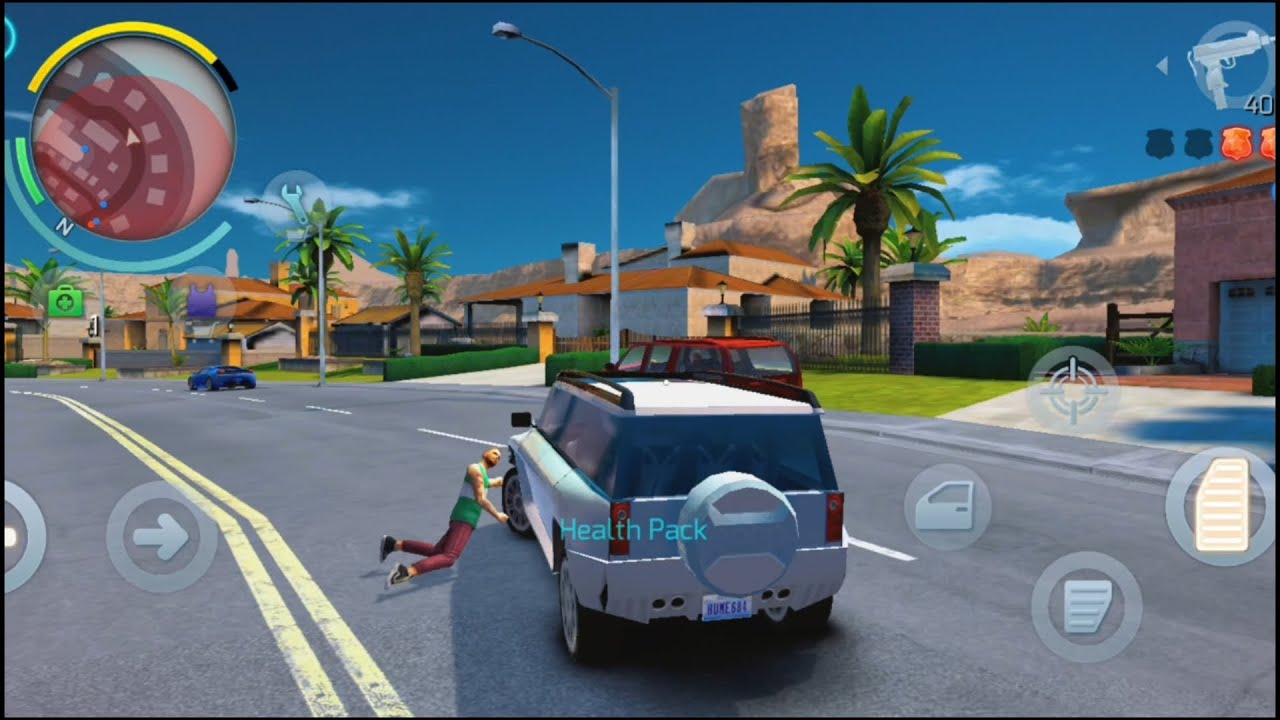 Cop SUV super stunt and action in city near river coast Gangstar Vegas new gameplay 2026