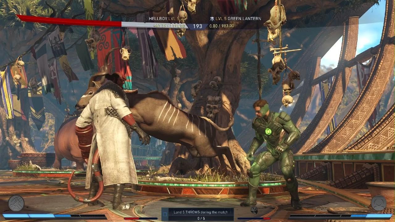 Injustice 2: Legendary Edition Hellboy advanced battle simulator on medium