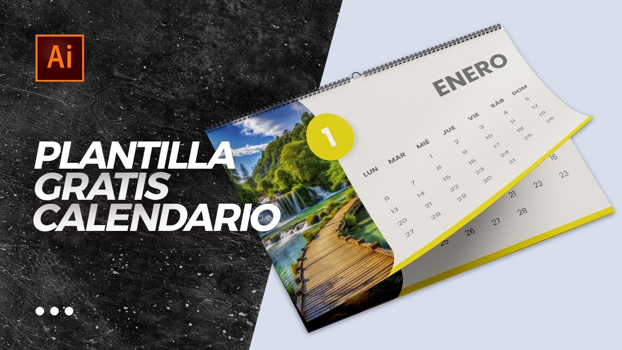 Cómo diseñar un CALENDARIO 2025 completo, LINK de descarga gratis  | Illustrator Tutorial