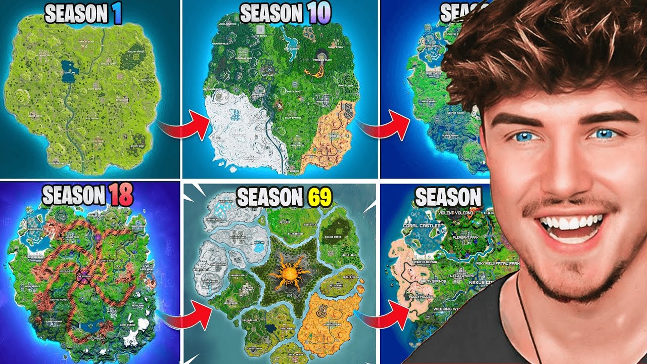 Die Entwicklung der Fortnite Map (Kapitel 1 Season 1 - Kapitel 5 Season 3)