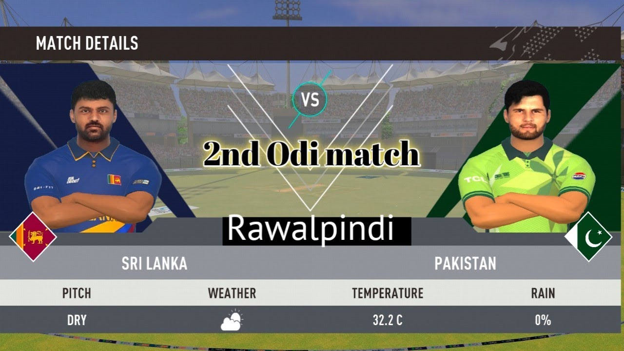 Pakistan vs Sri Lanka 2nd ODI match Rawalpindi Stadium Rc swipe 