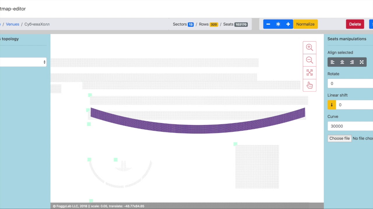TMS seatmap performance 100K