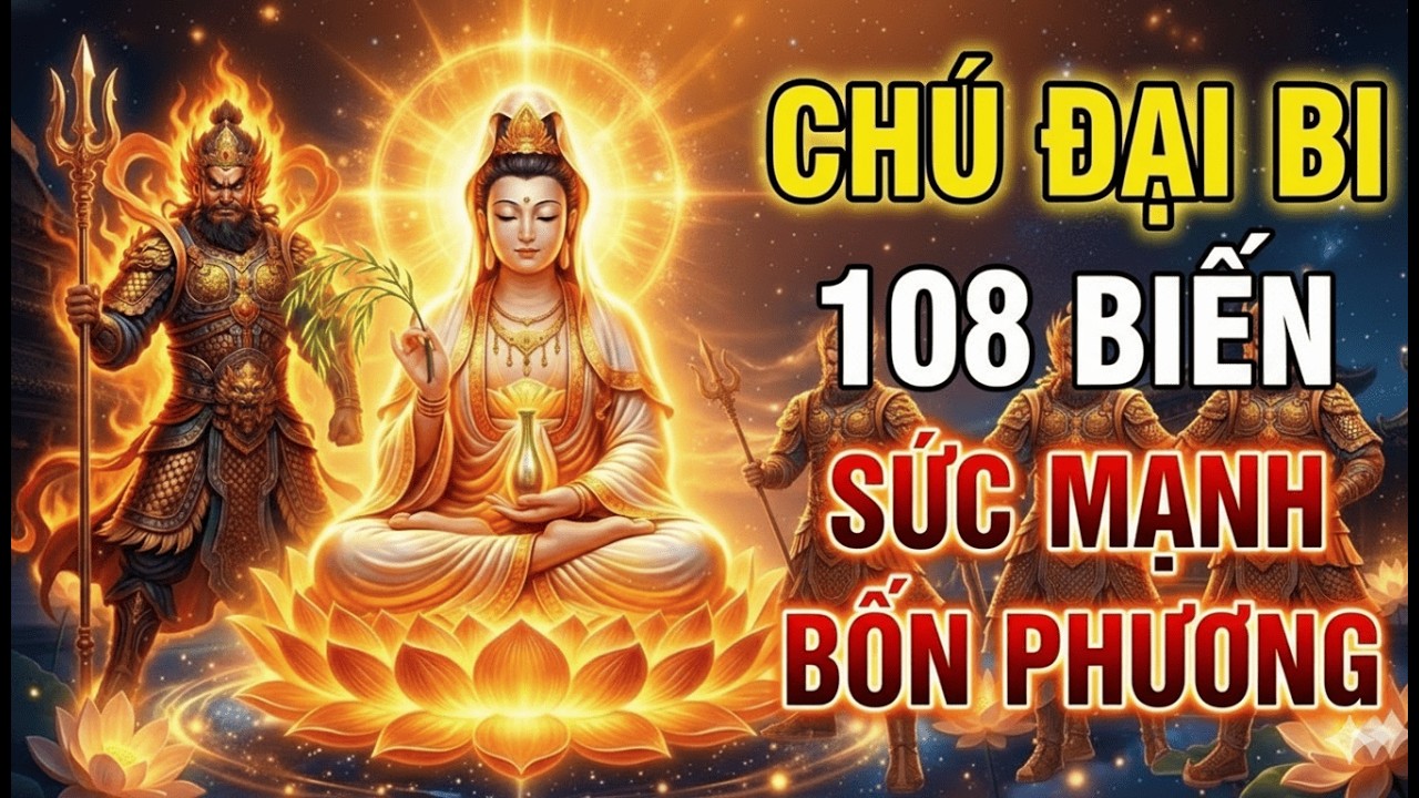 🙏📿Chú Đại Bi 108 Biến Sức Mạnh Bốn Phương  Giúp Gia Đình Bình An Vô Sự & Tiêu Trừ Tai Ương🏠