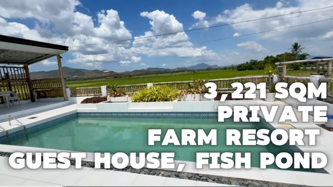 V684-24 Private resort | Resthouse, guesthouse, swimming pool, fish pond & farm lot 3,221 sqm.