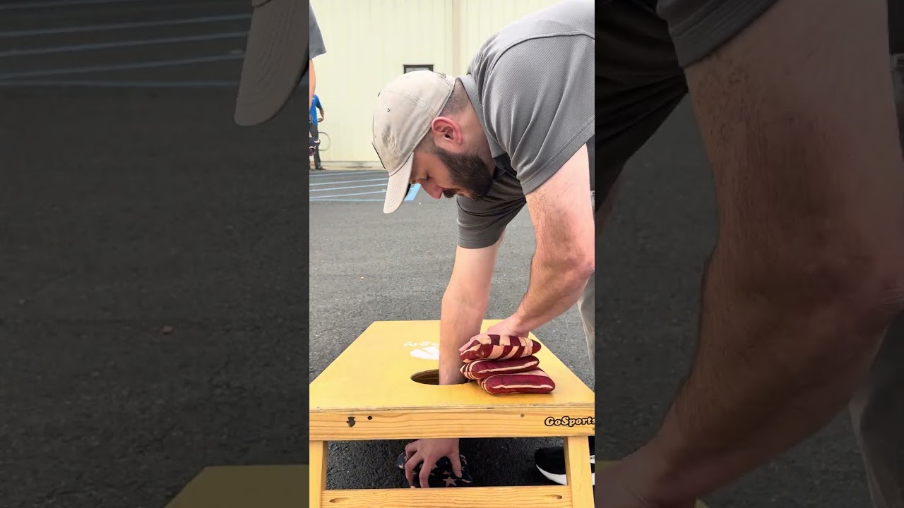 #Cornhole Game 2 during afternoon break 02/26/26