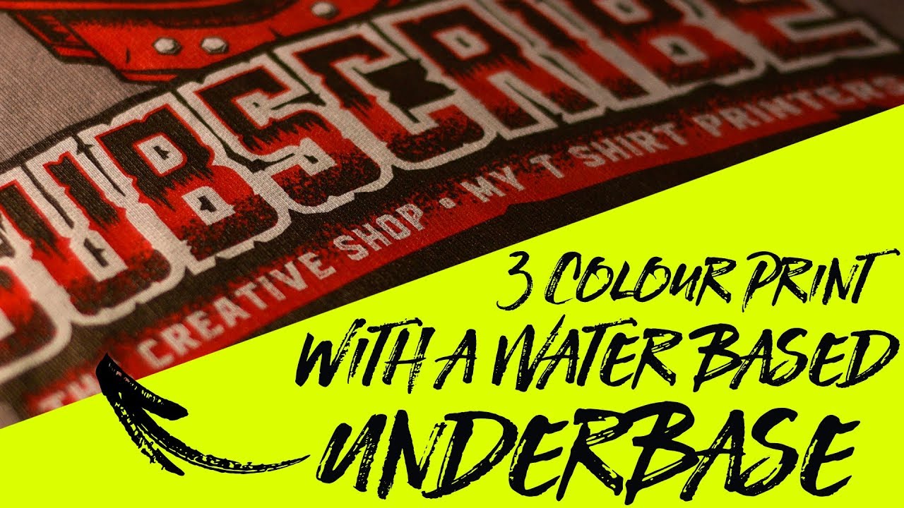 Screen Printing Waterbase Underbase and Plastisol Wet on Wet custom ink