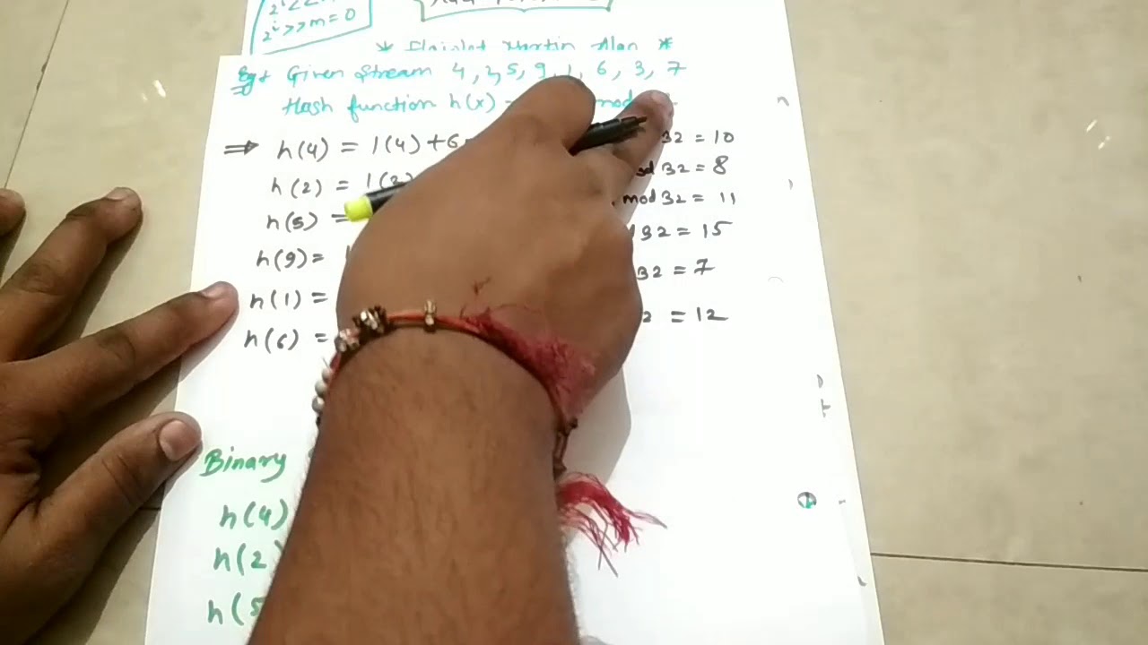 Flajolet Martin Algorithm explained in Hindi. | BDA