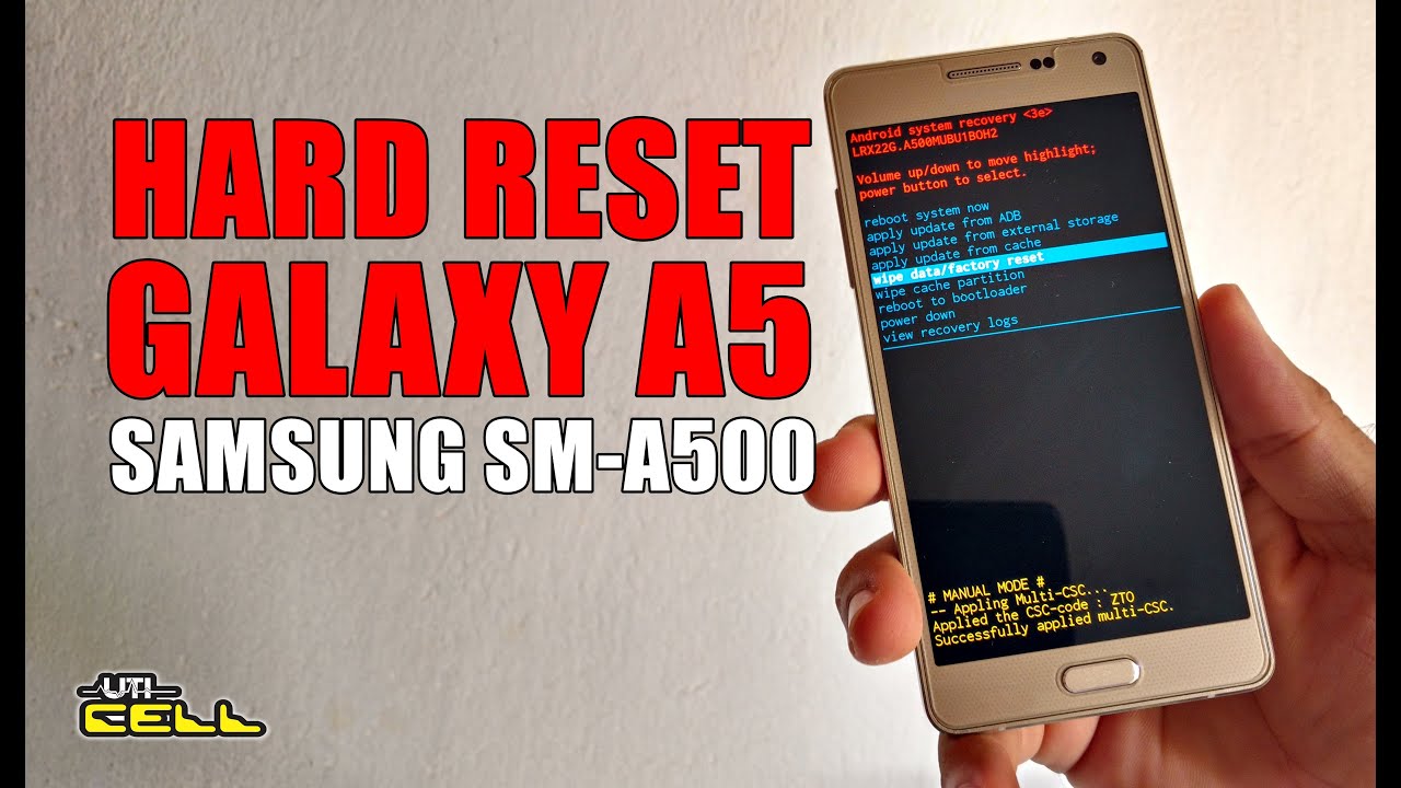 Hard Reset no Samsung Galaxy A5 (SM-A500) 