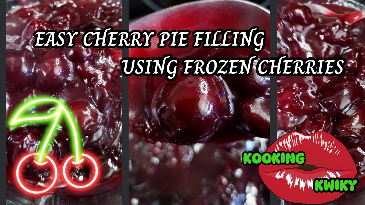 EASY CHERRY PIE FILLING IN UNDER 5 MINS! USING FROZEN CHERRIES! #cherrypiefillingrecipe #cherrypie