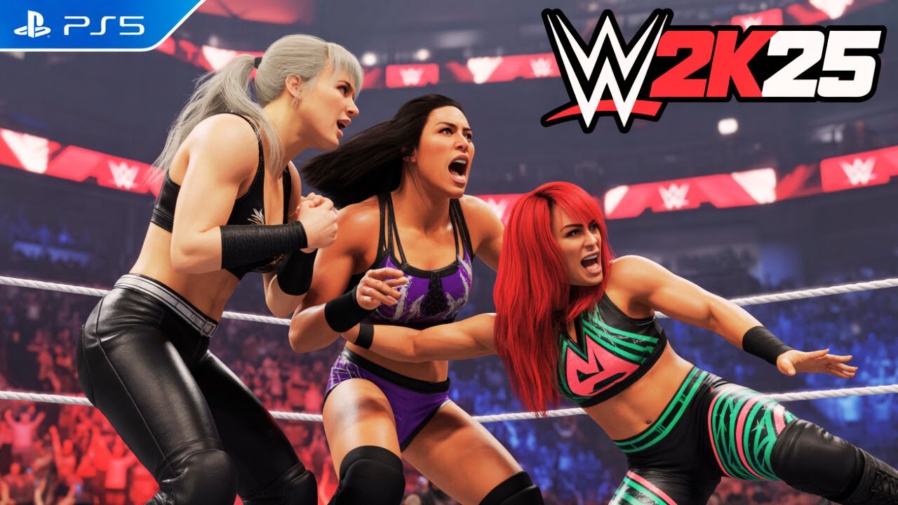 WWE 2K25 | ALEXA VS TIFFANY VS CHARLOTTE | DANGEROUS RAW MATCH