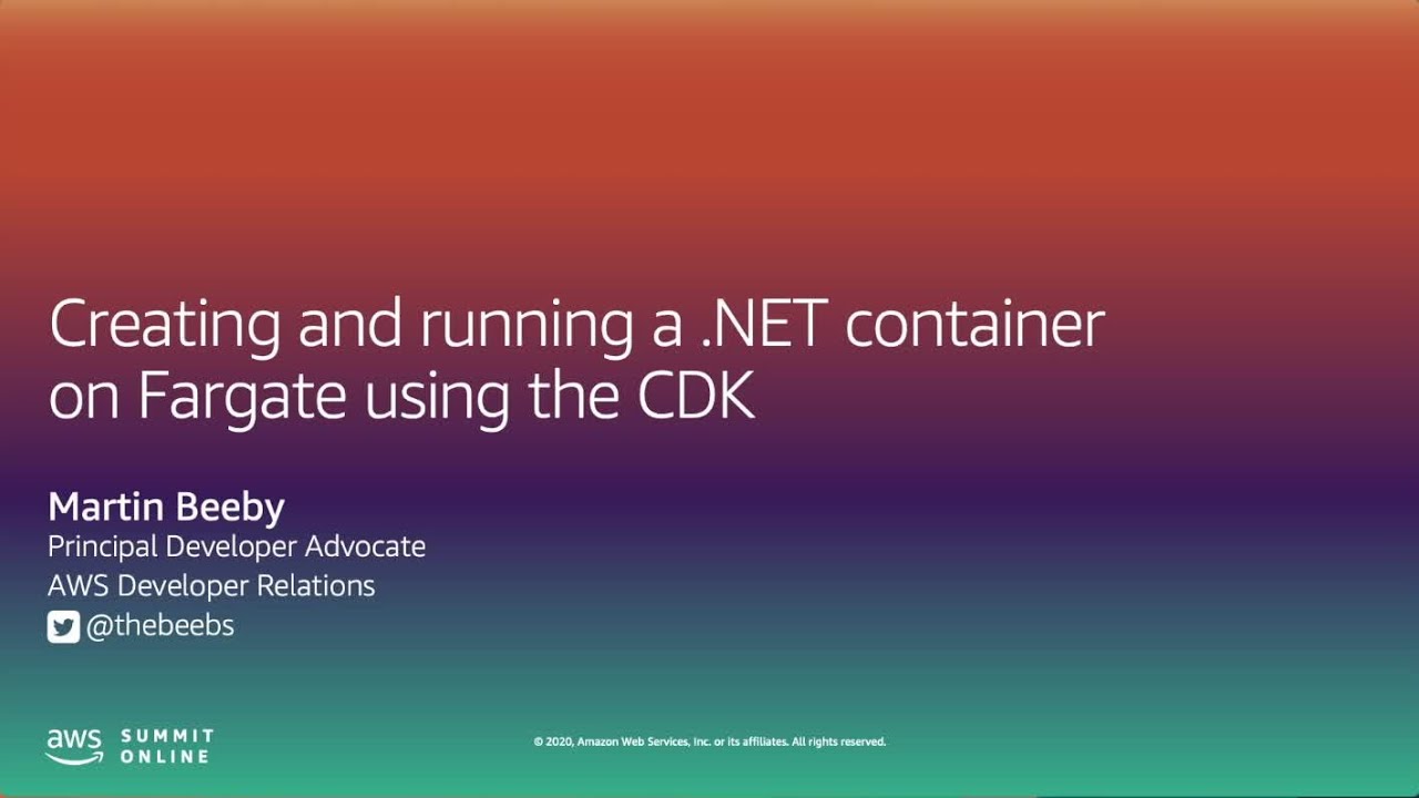 I Want to Read and Write Code - Live Coding on .net, Containers, and the AWS CDK (Level 400)